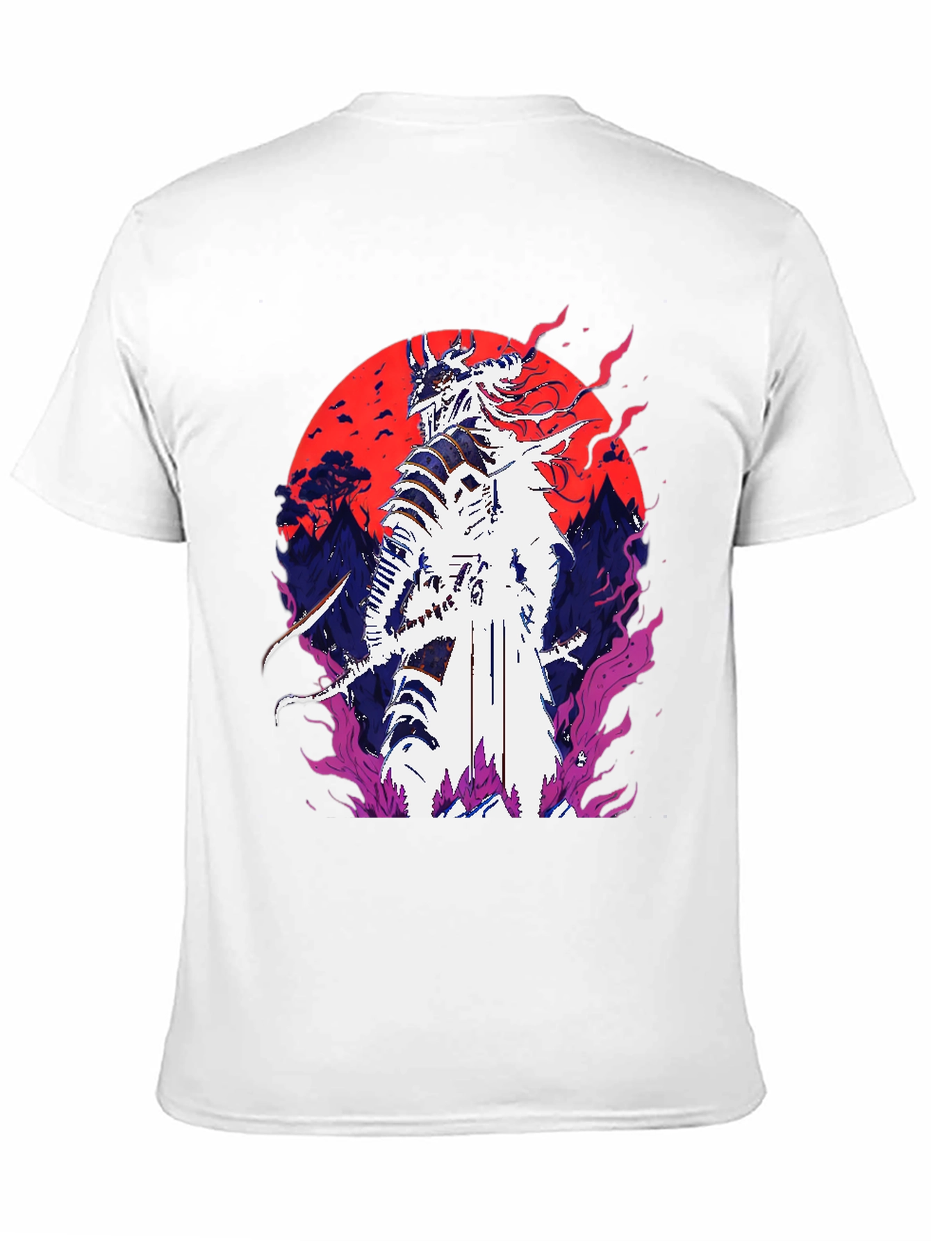 Samurai Warrior Graphic Tee - Bold Anime Design