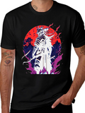 Samurai Warrior Graphic Tee - Bold Anime Design