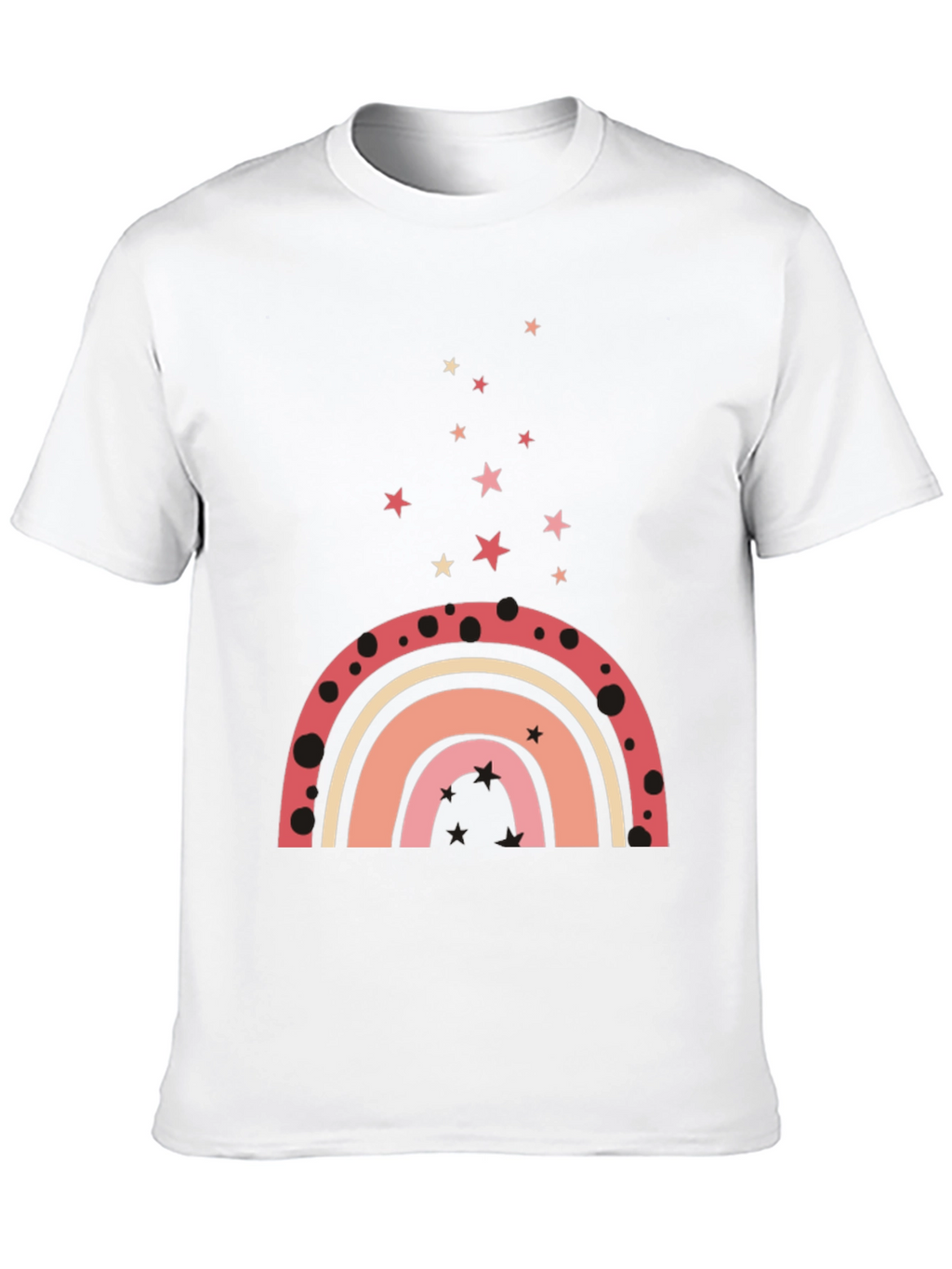 Rainbow Star Graphic Tee - Casual Style