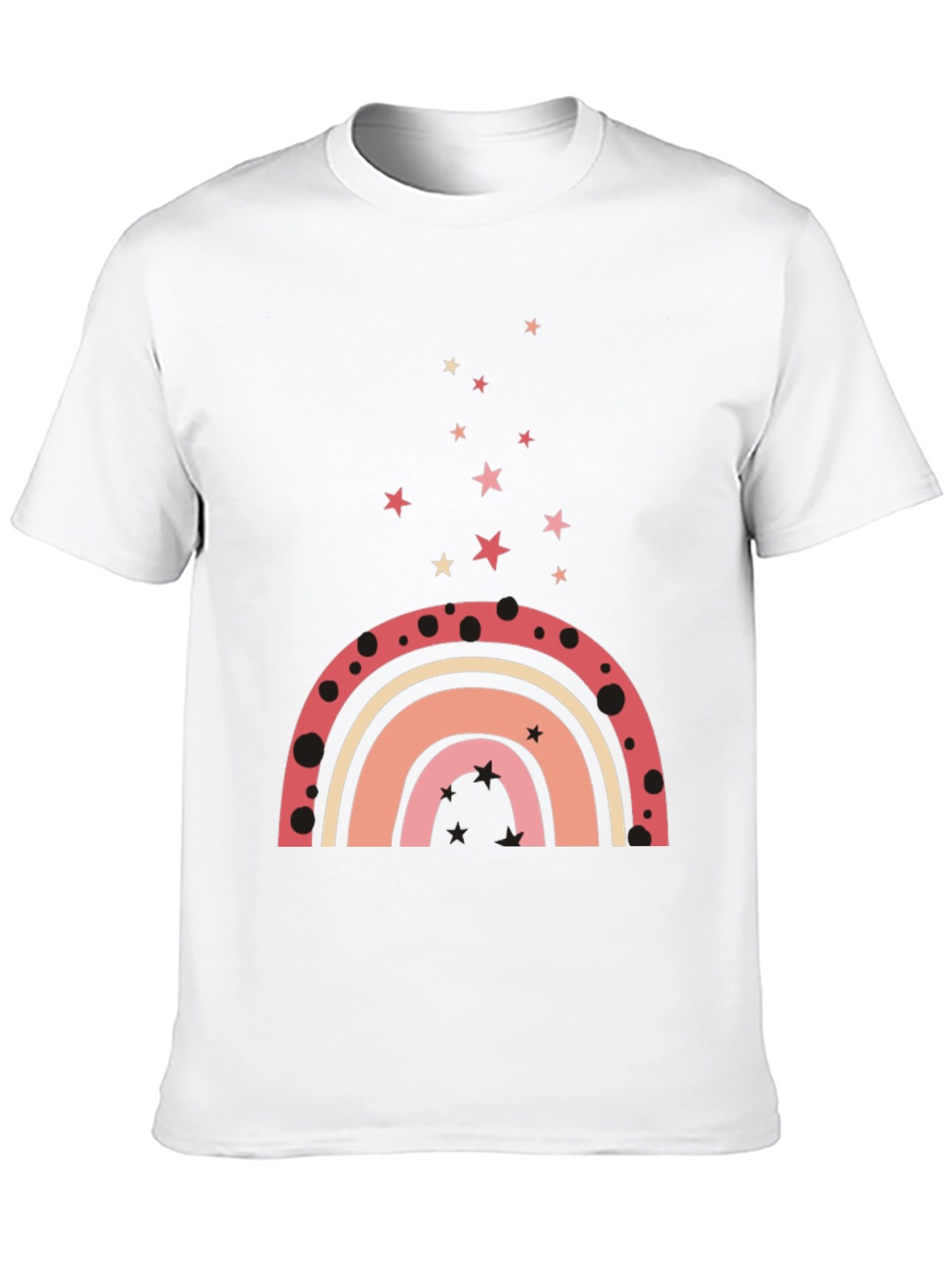 Rainbow Star Graphic Tee - Casual Style