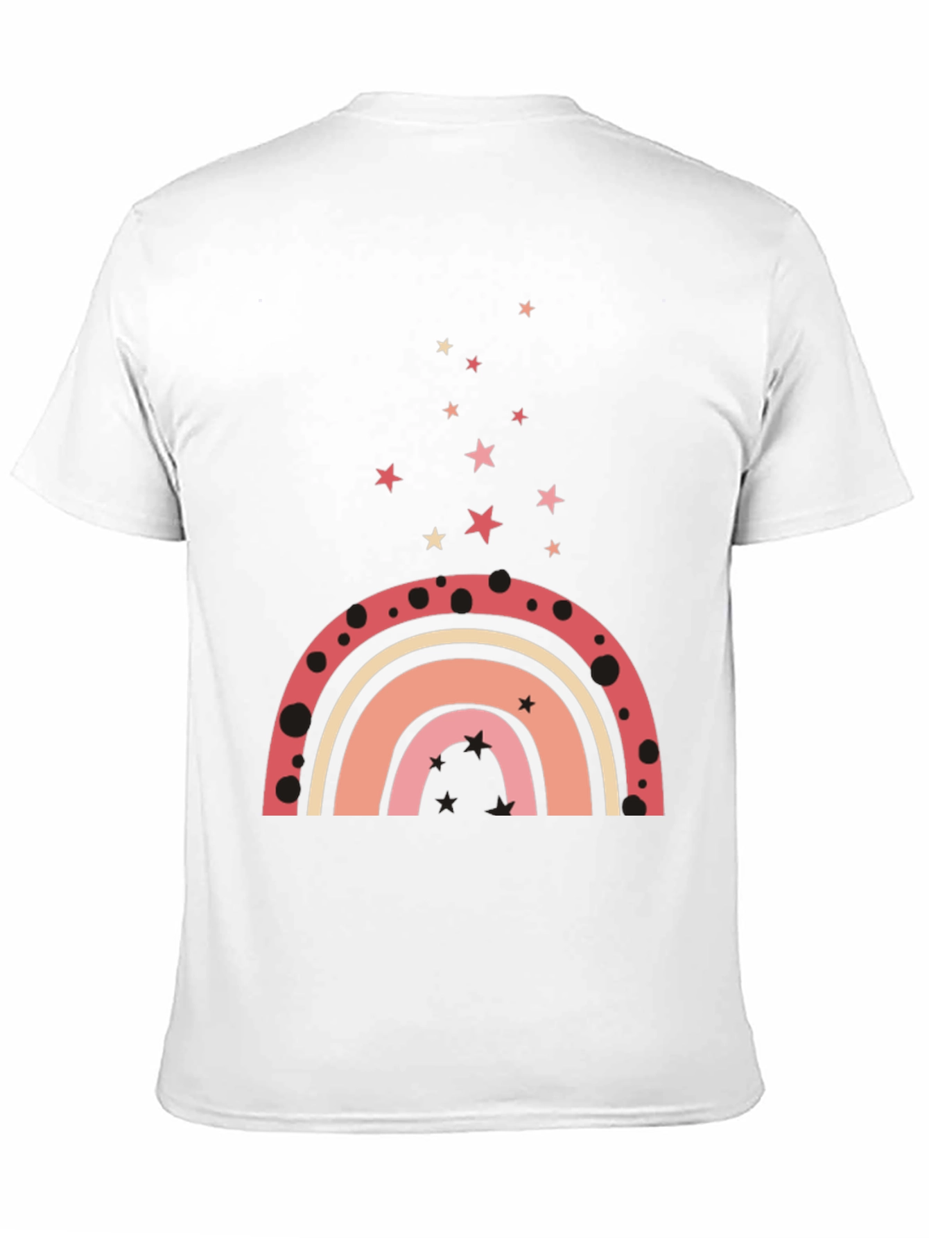 Rainbow Star Graphic Tee - Casual Style