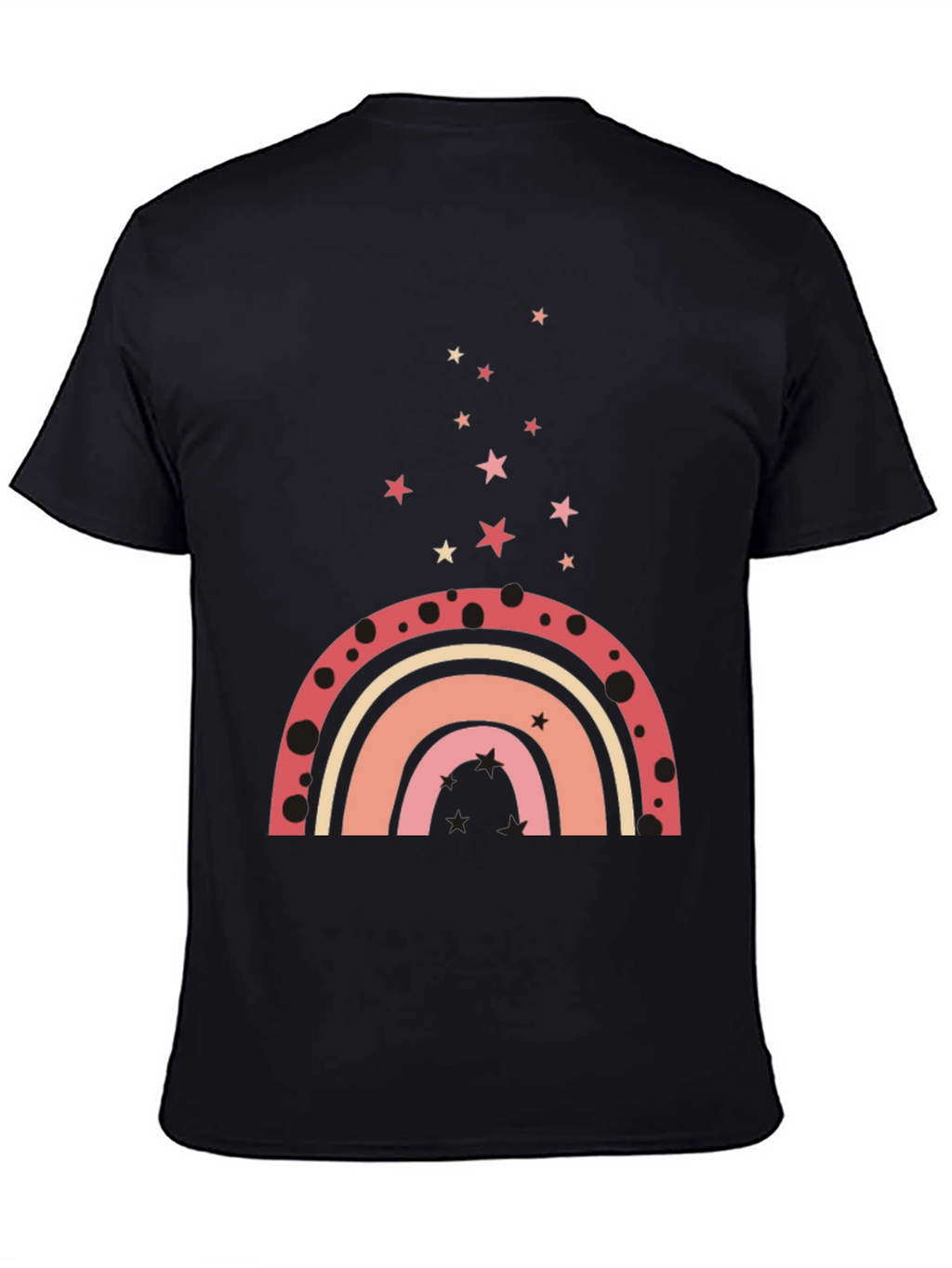 Rainbow Star Graphic Tee - Casual Style