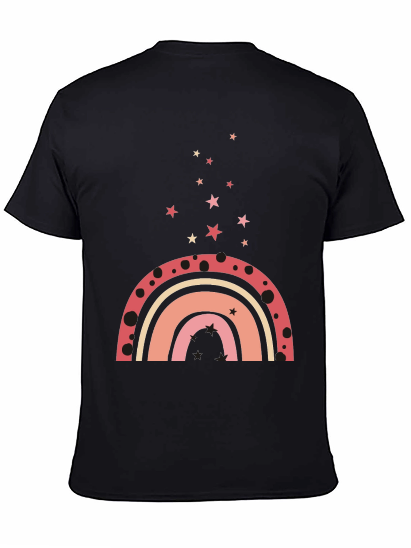 Rainbow Star Graphic Tee - Casual Style