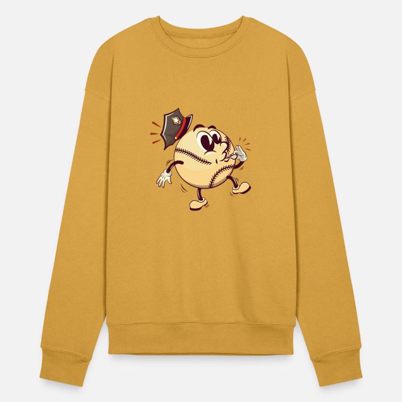 police baseball cartoon blowing a whistle