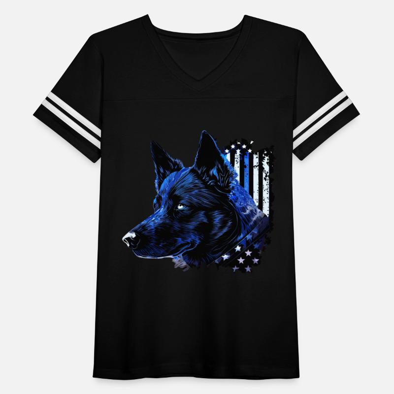 Police Dog K9 Officer Patriotic American Flag Cani