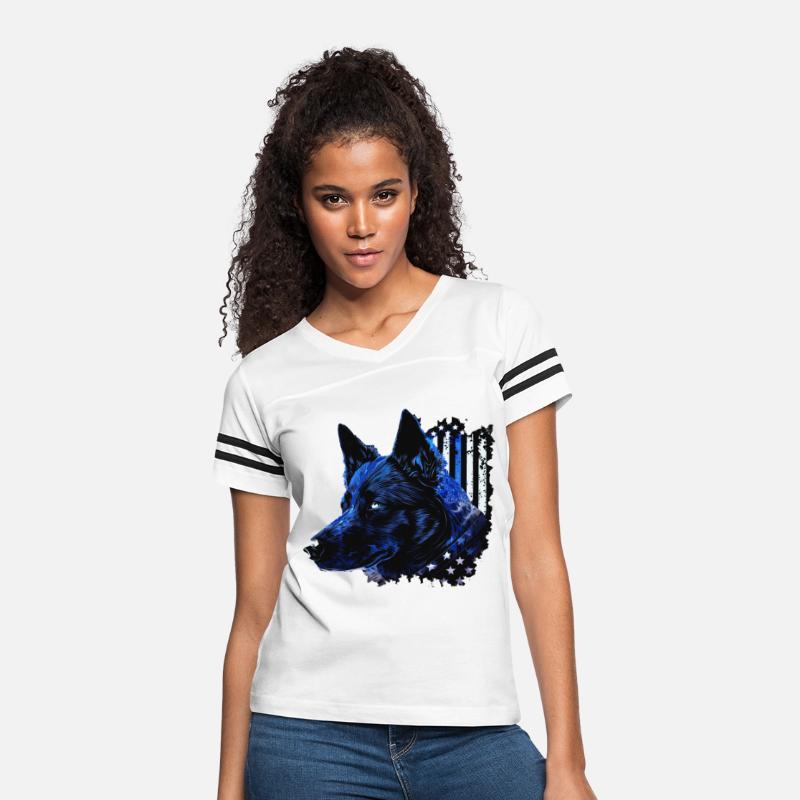 Police Dog K9 Officer Patriotic American Flag Cani