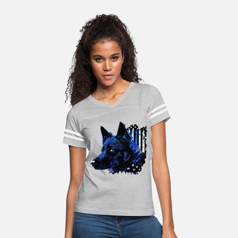 Police Dog K9 Officer Patriotic American Flag Cani