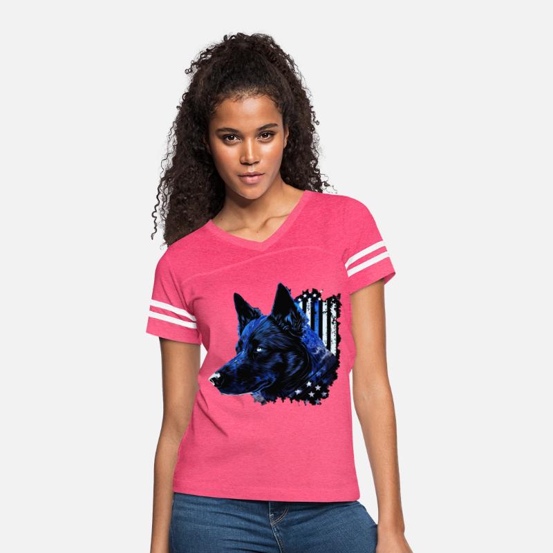 Police Dog K9 Officer Patriotic American Flag Cani