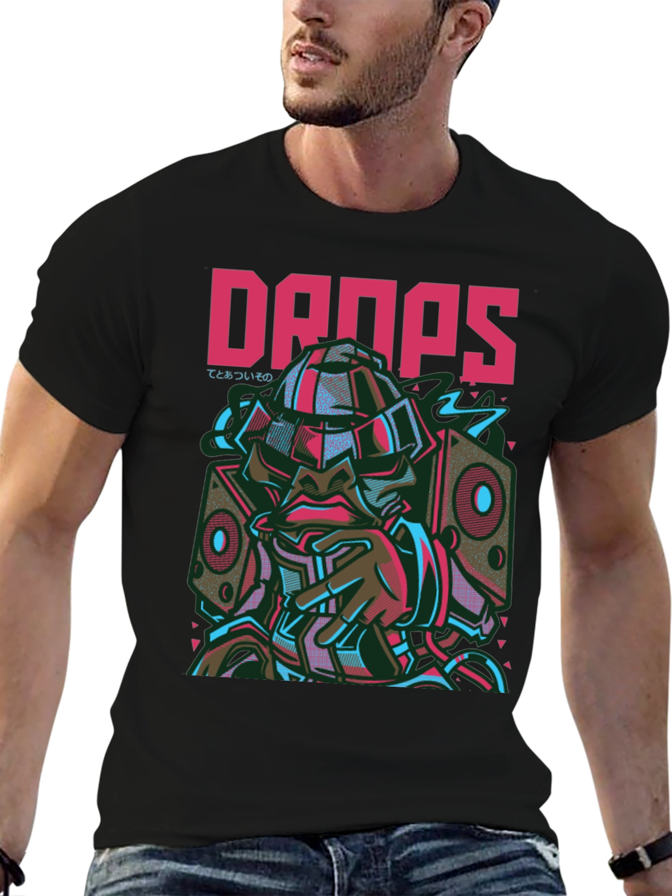 Drops Graphic Tee - Urban Style Short Sleeve