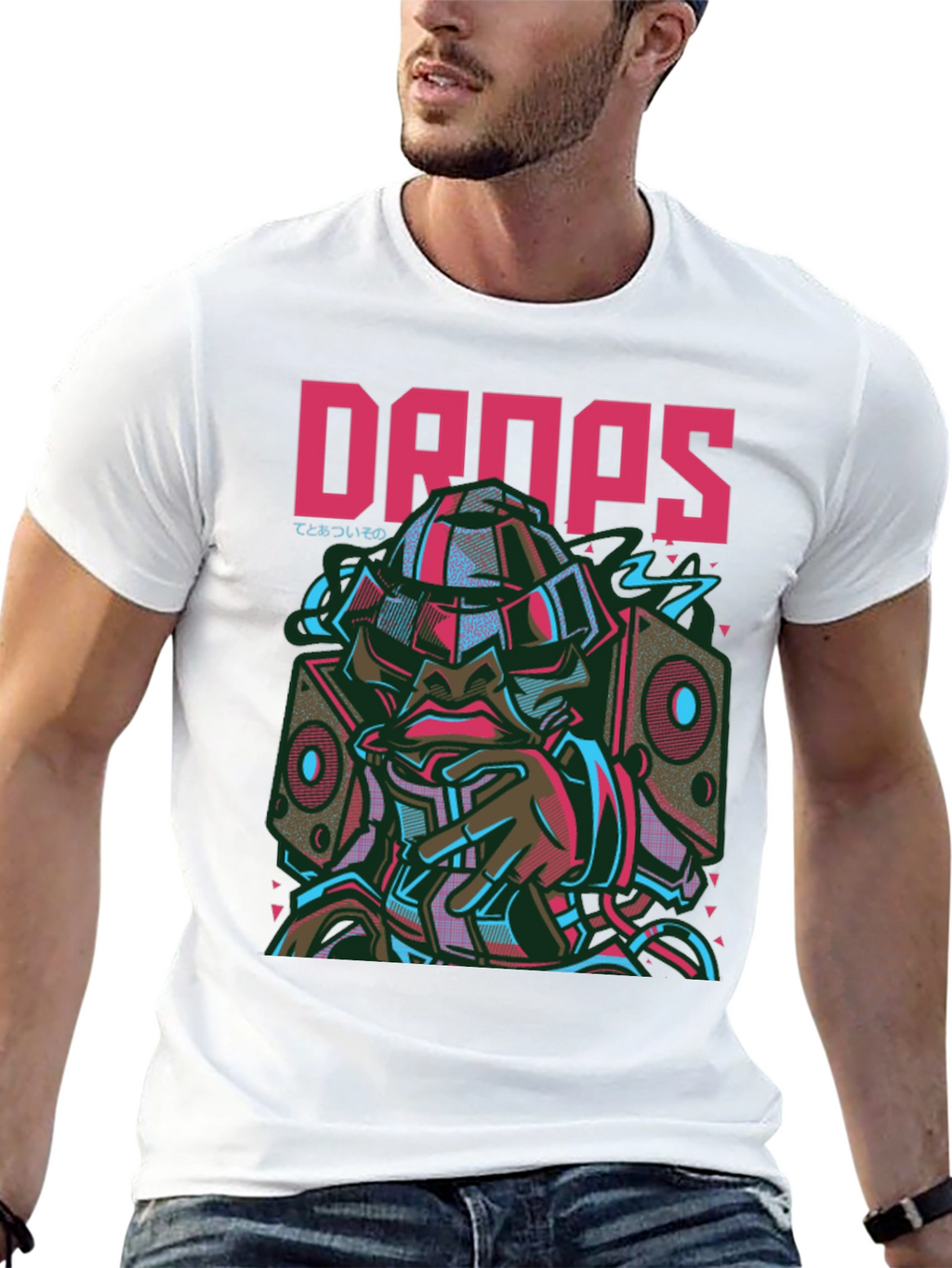 Drops Graphic Tee - Urban Style Short Sleeve