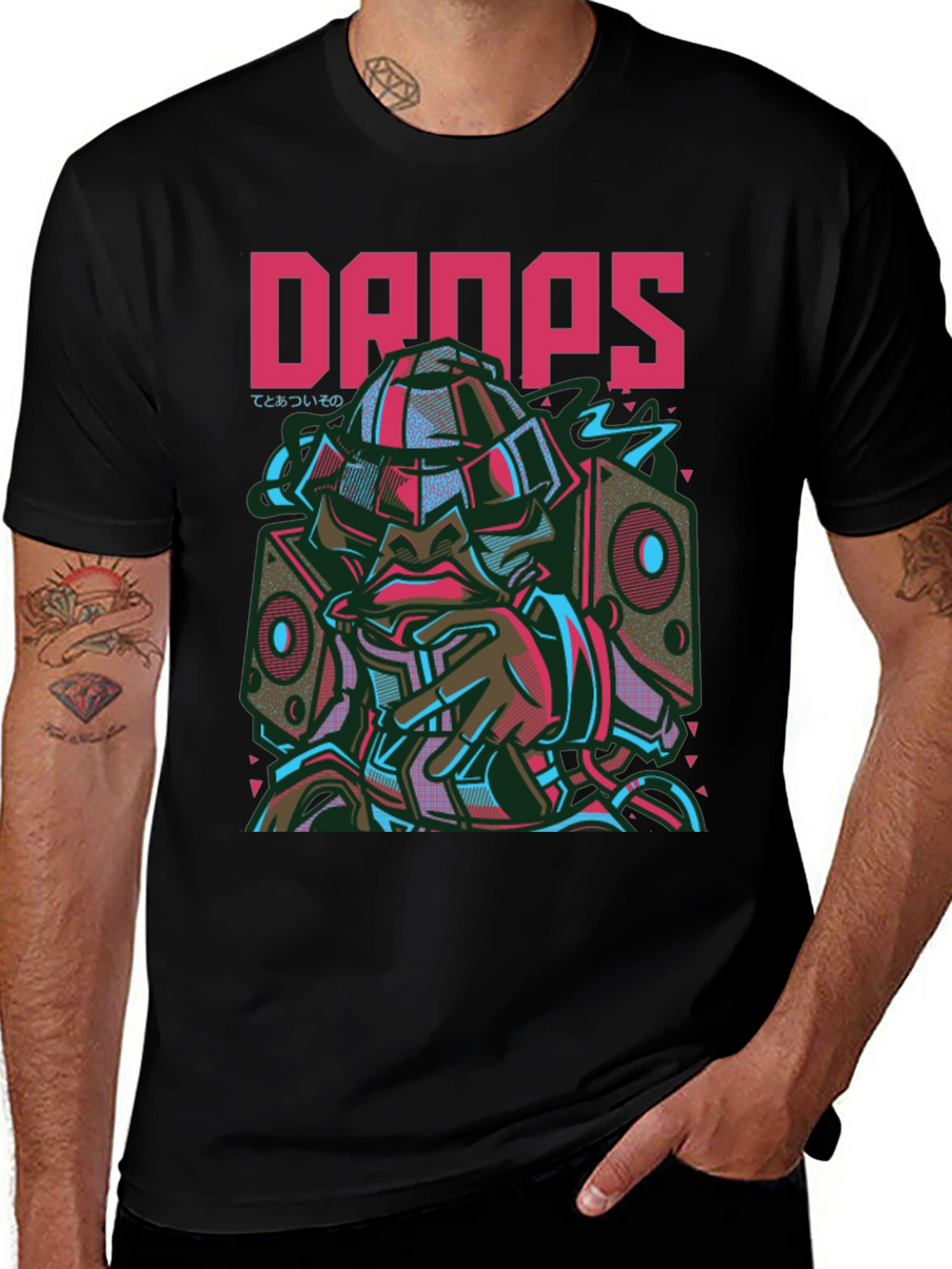 Drops Graphic Tee - Urban Style Short Sleeve