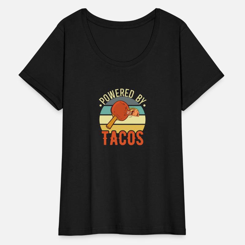 Powered by Tacos Funny Table Tennis Taco
