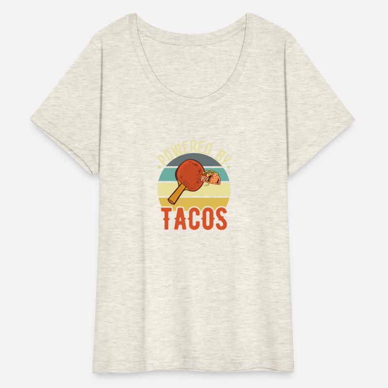 Powered by Tacos Funny Table Tennis Taco
