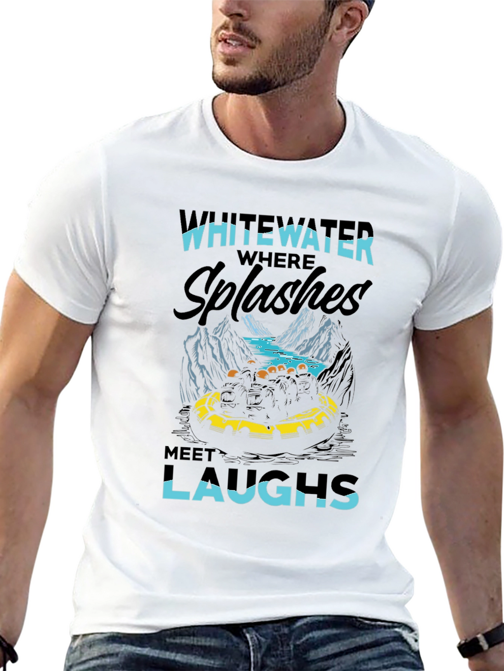 Whitewater Rafting Graphic T-Shirt - Adventure Ready!