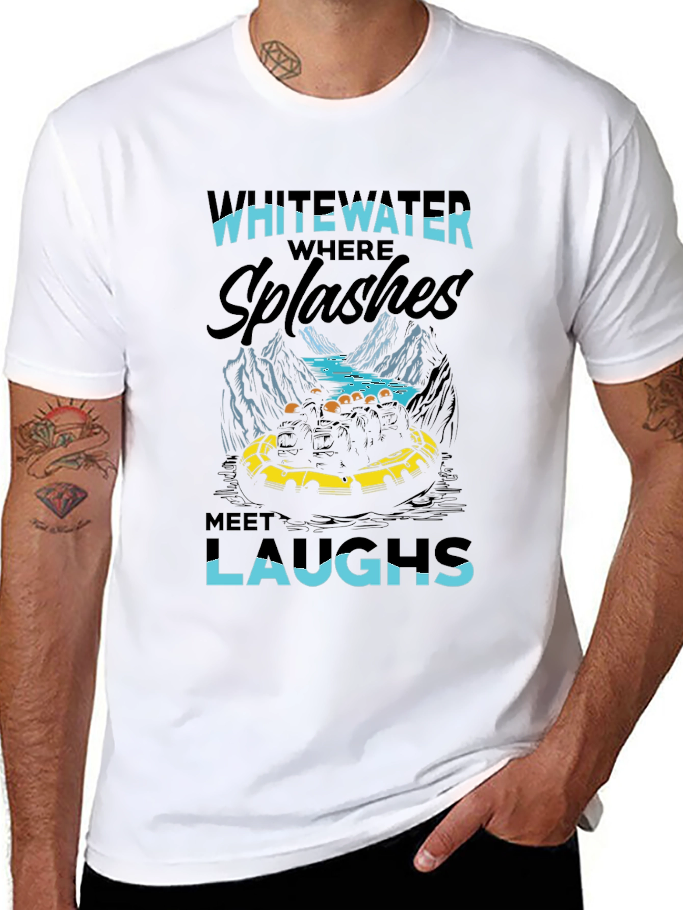 Whitewater Rafting Graphic T-Shirt - Adventure Ready!