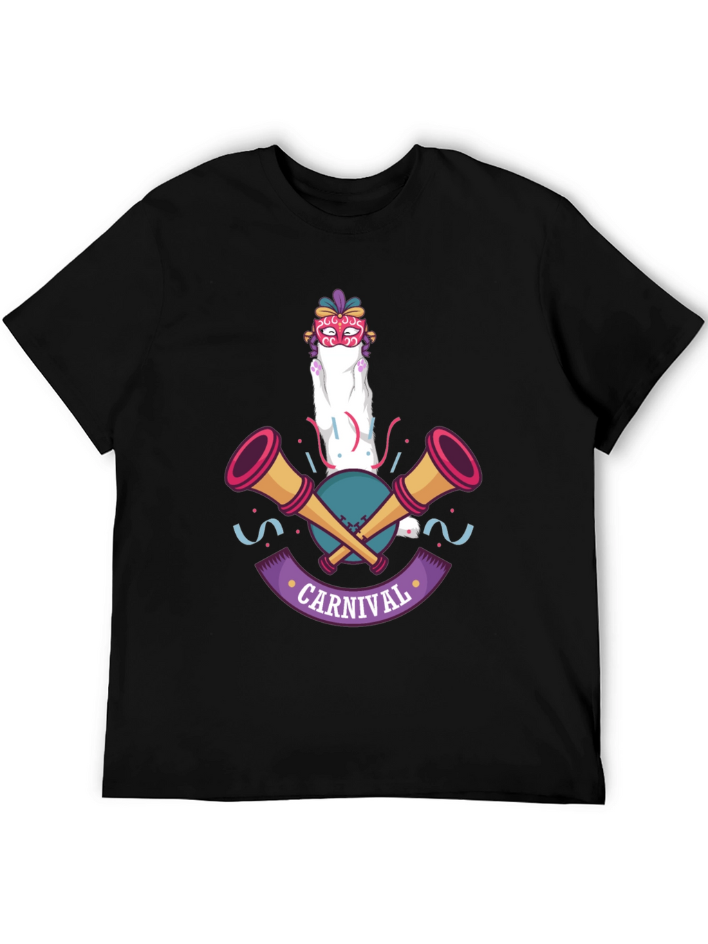 Carnival Cat T-Shirt - Festive Celebration Wear