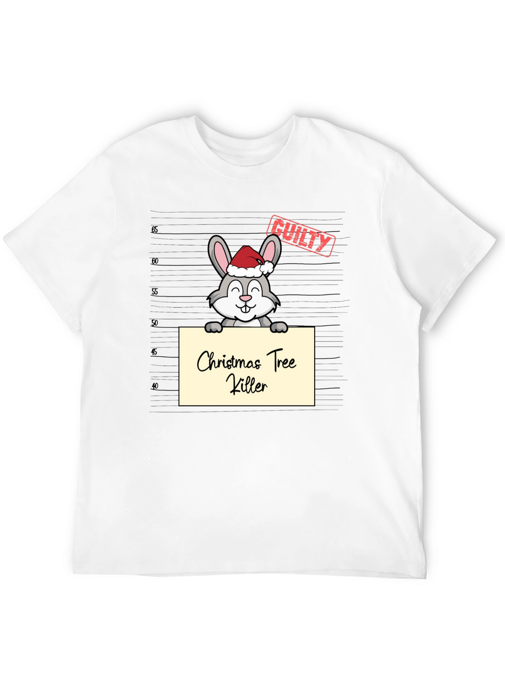 Christmas Tree Killer Rabbit Graphic T-Shirt