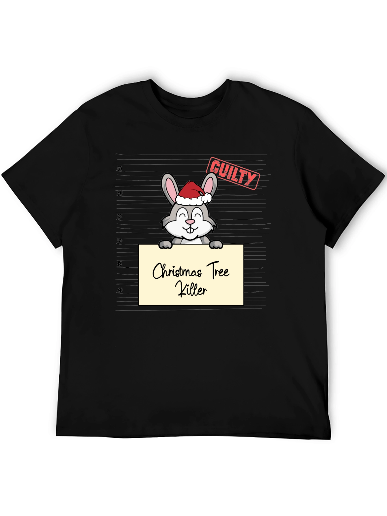 Christmas Tree Killer Rabbit Graphic T-Shirt