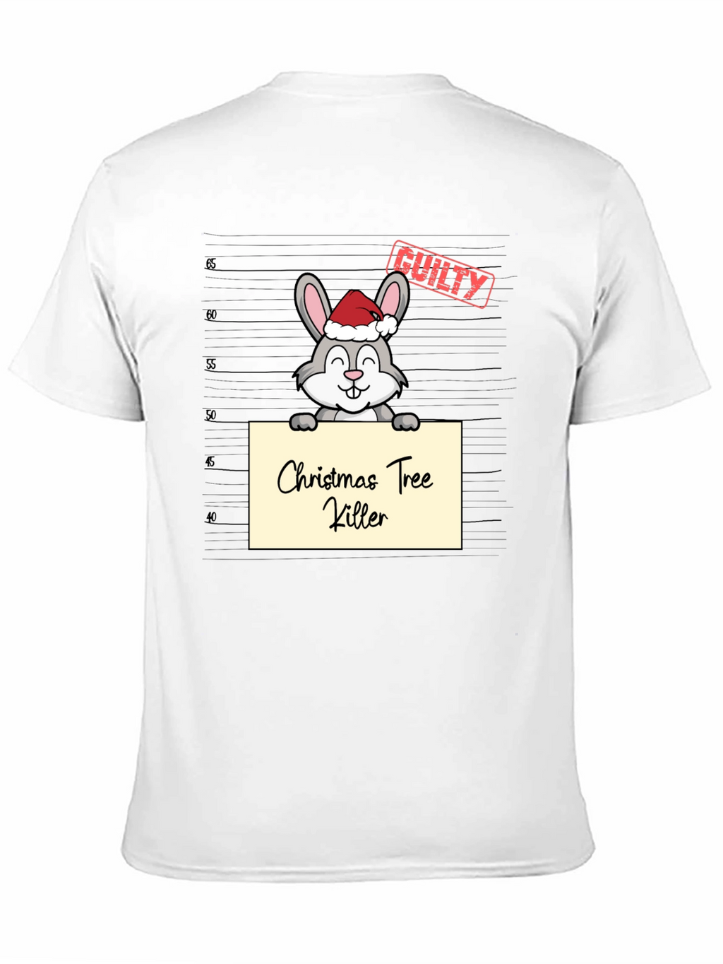 Christmas Tree Killer Rabbit Graphic T-Shirt
