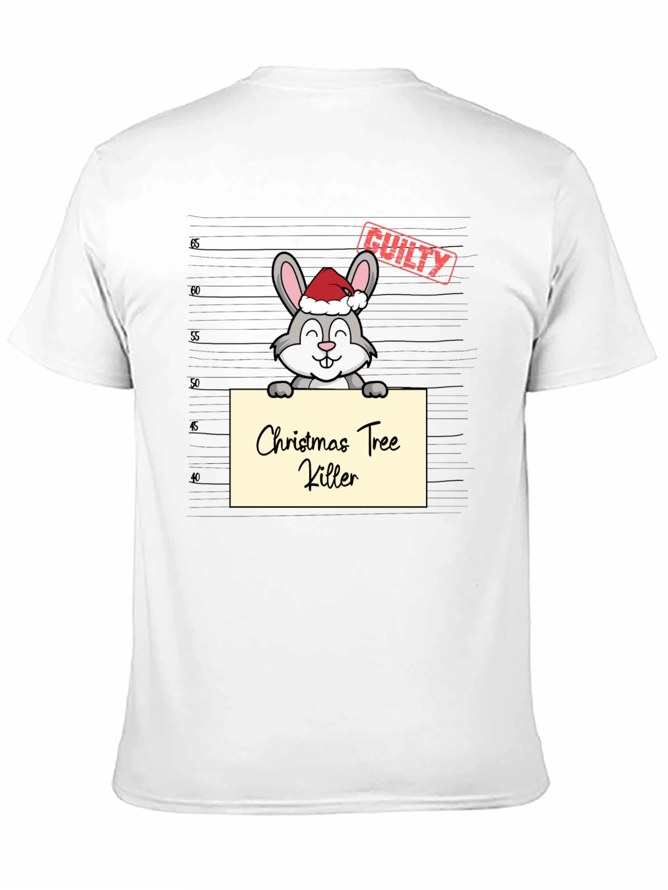 Christmas Tree Killer Rabbit Graphic T-Shirt