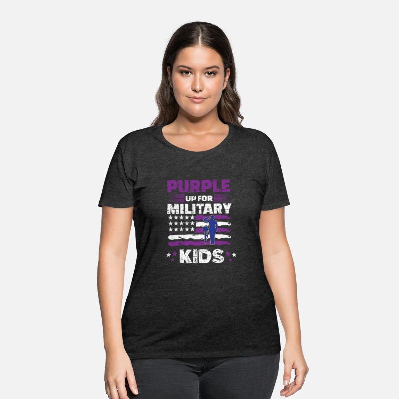 Purple Up For Military Kids Month Usa Flag