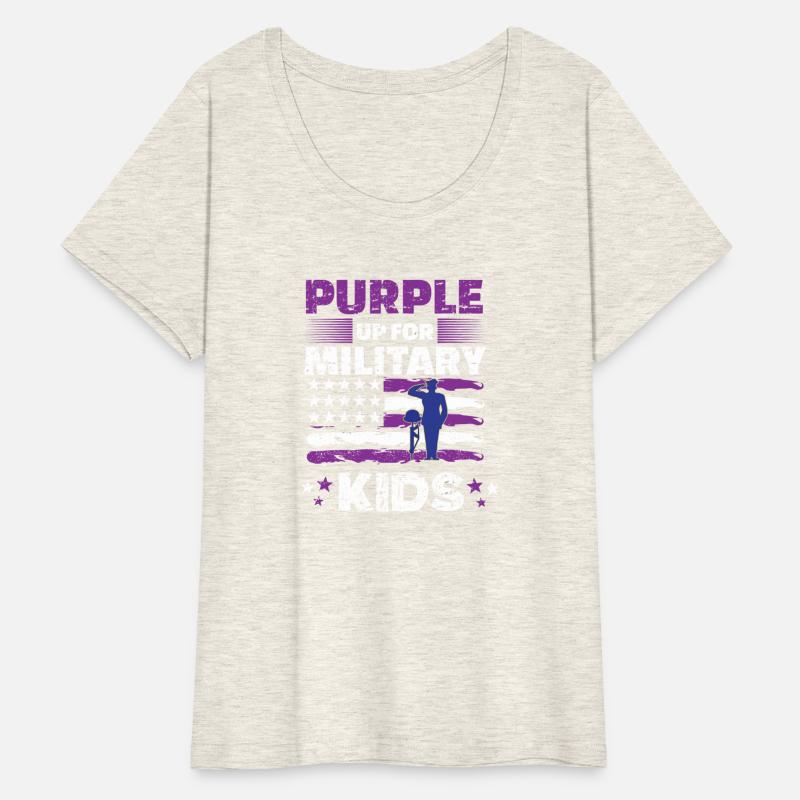 Purple Up For Military Kids Month Usa Flag