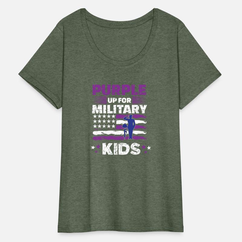 Purple Up For Military Kids Month Usa Flag
