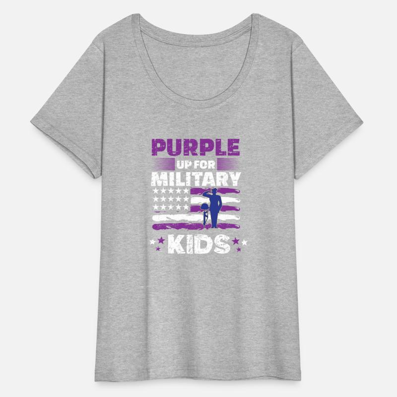 Purple Up For Military Kids Month Usa Flag