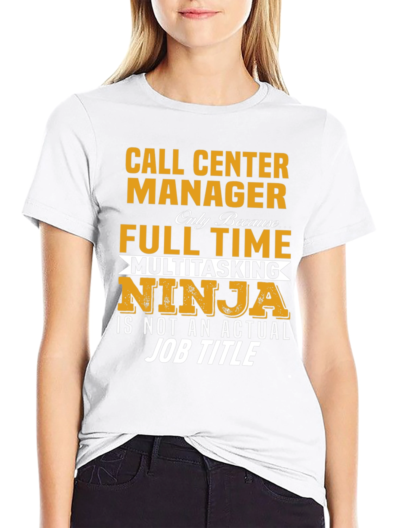 Call Center Manager Full-Time Multitasking Ninja T-Shirt