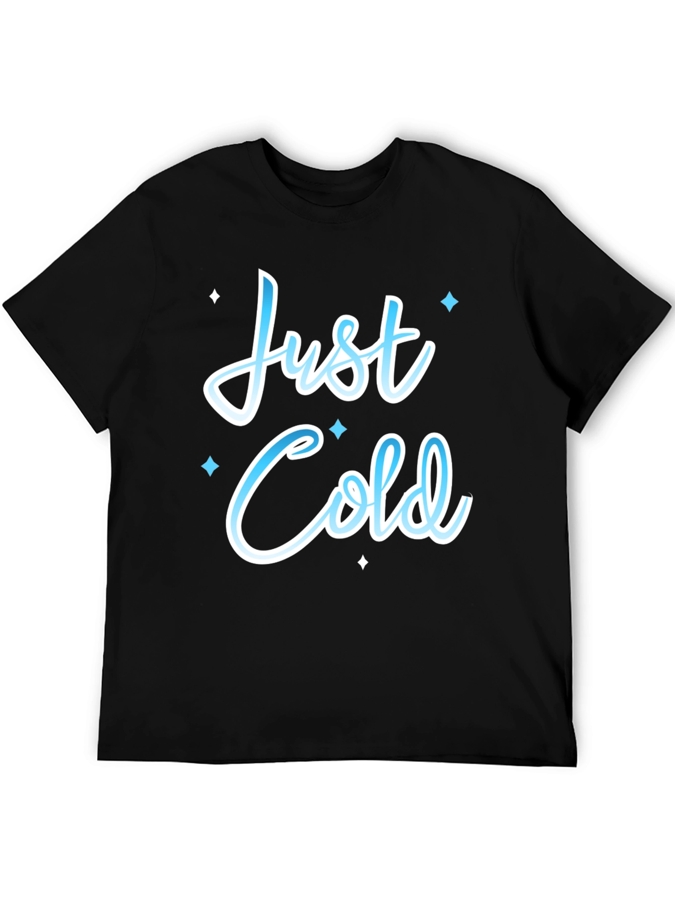 Just Cold Graphic Tee - Black Cotton T-Shirt for Cool Weather