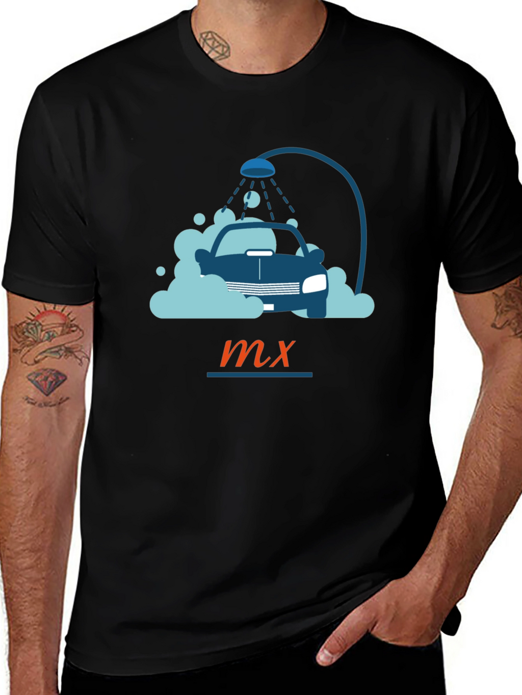 Black Car Wash Graphic T-Shirt