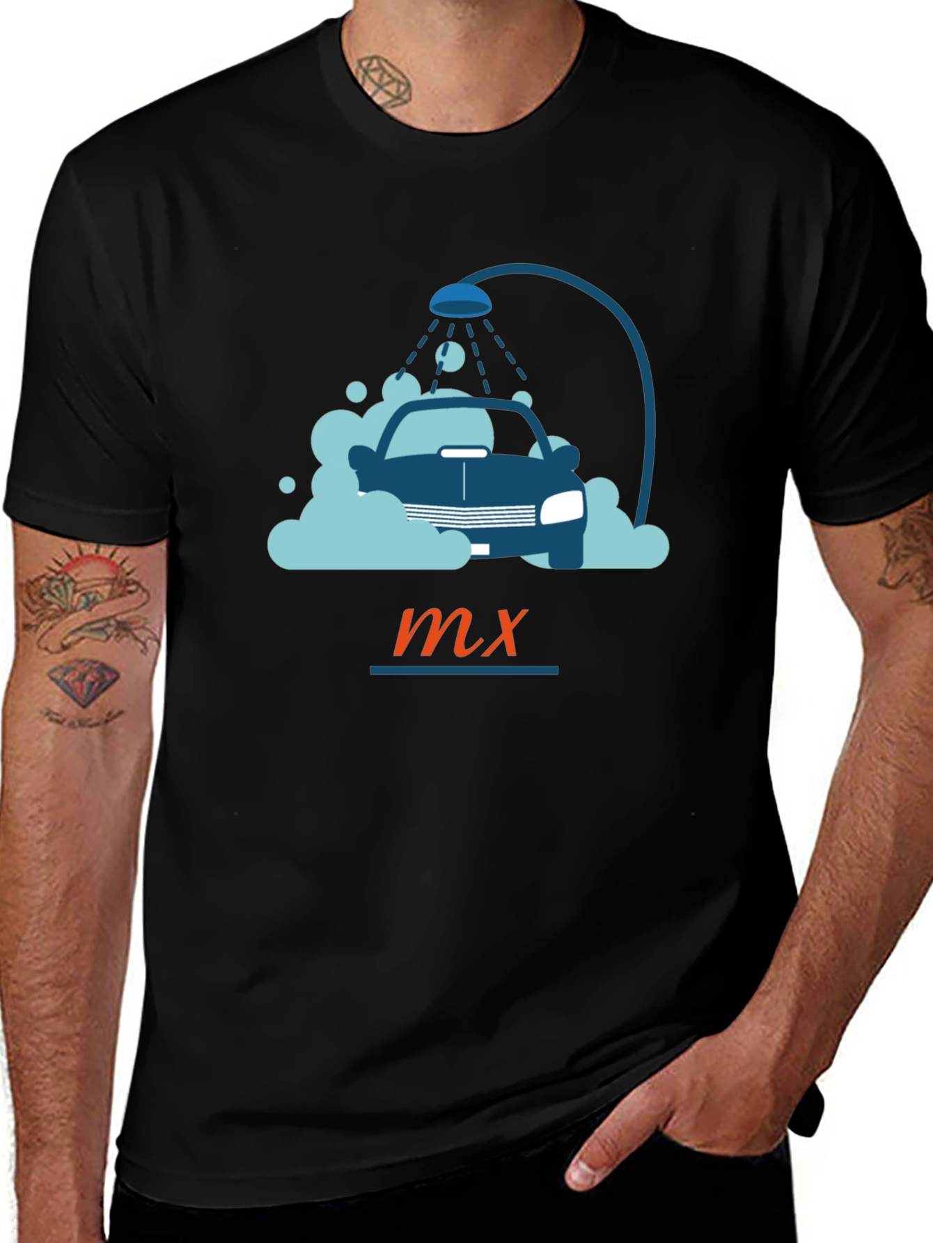 Black Car Wash Graphic T-Shirt