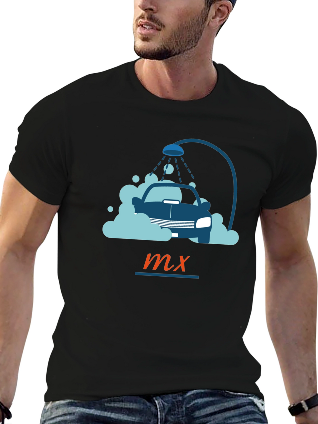 Black Car Wash Graphic T-Shirt