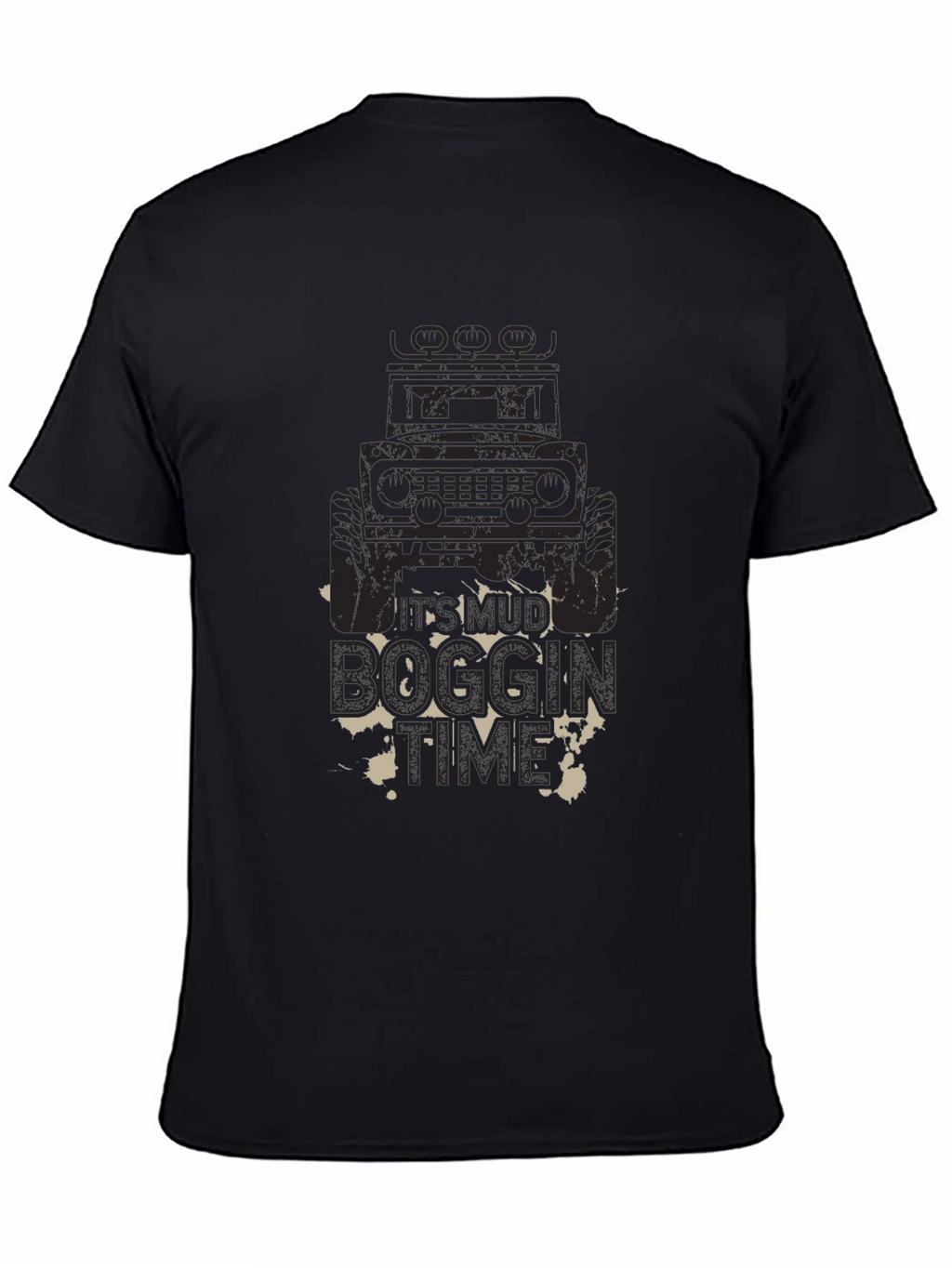 Mud Boggin Time Black Graphic Tee