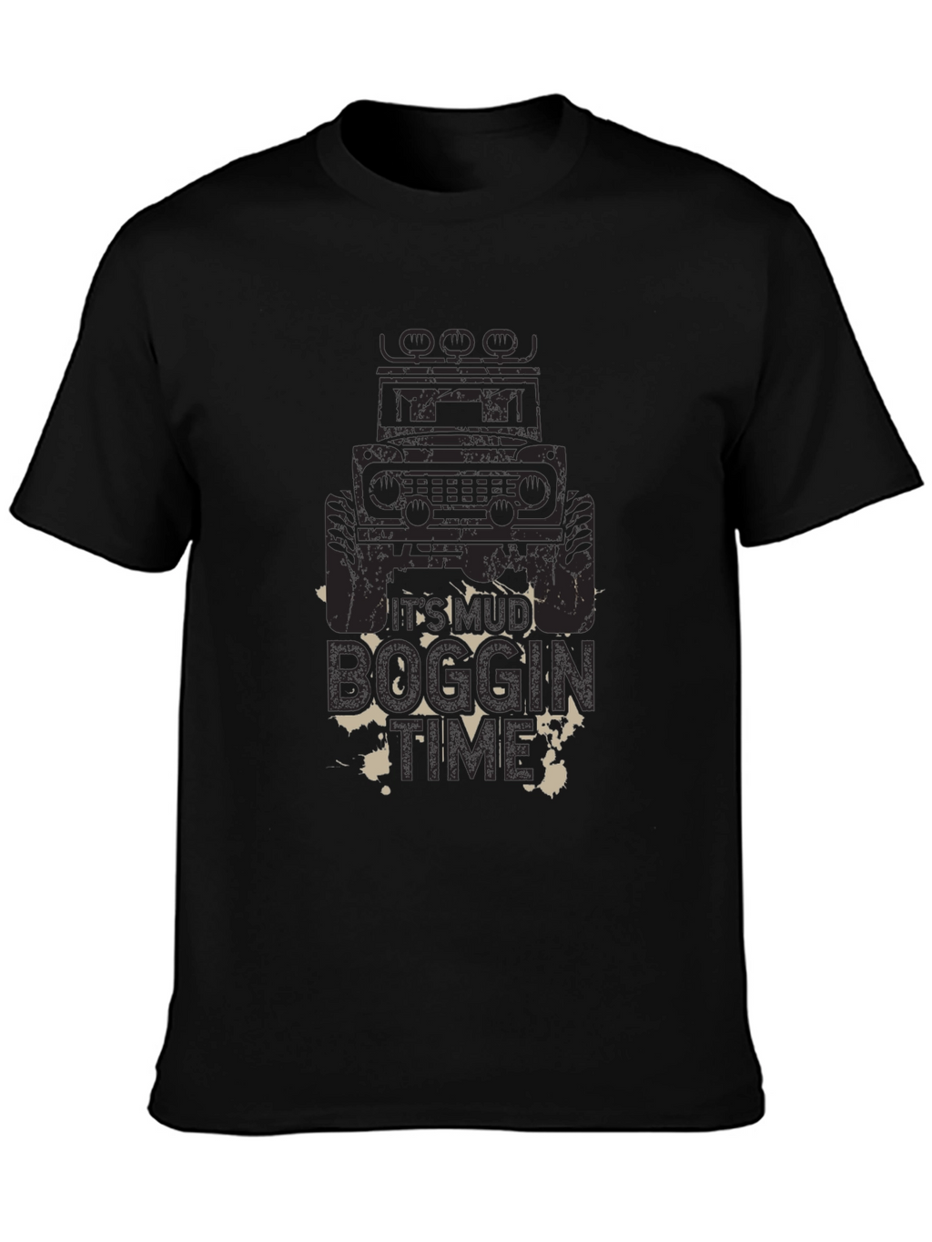 Mud Boggin Time Black Graphic Tee