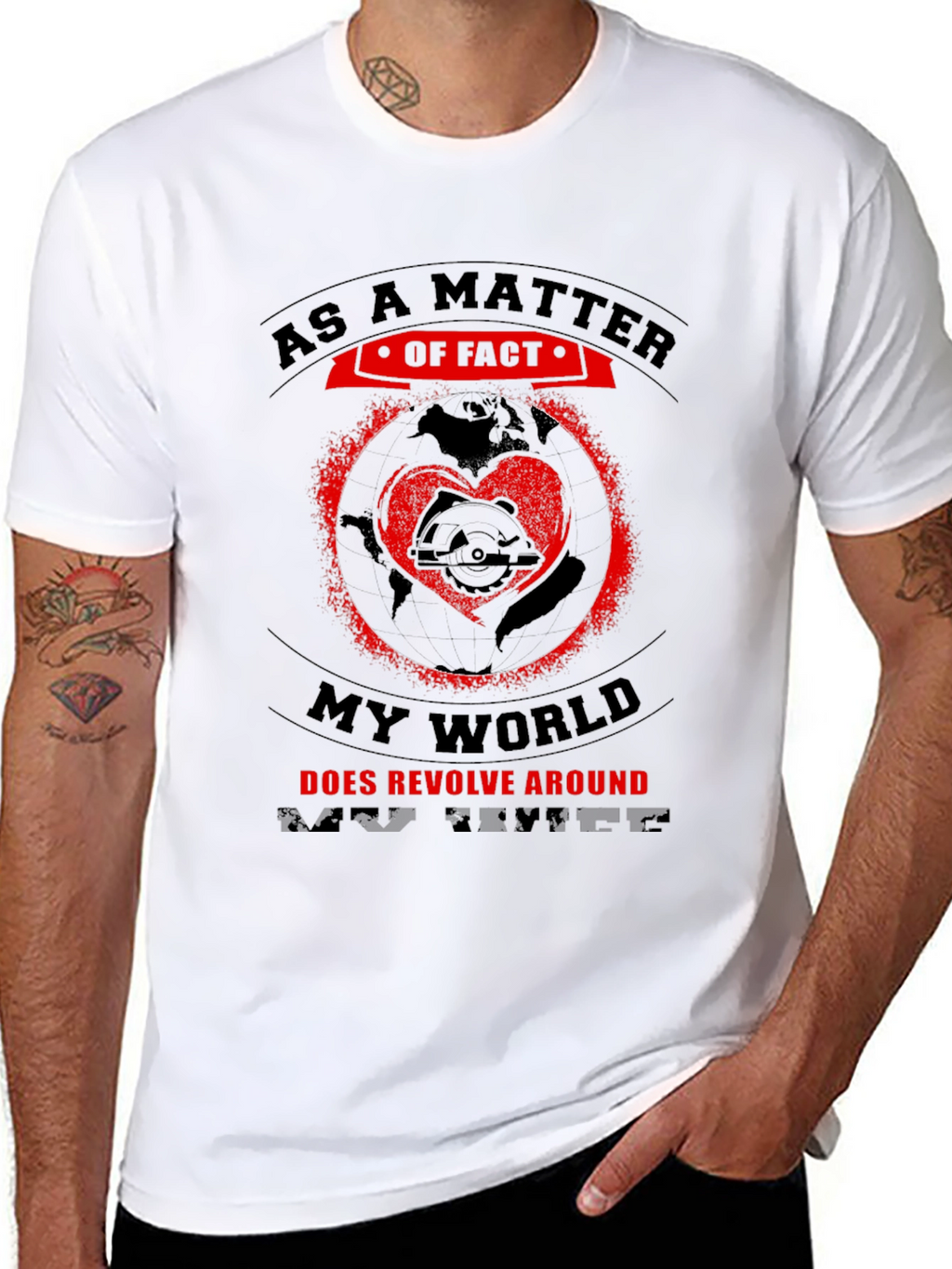 My World Revolves Around Saw Black T-Shirt