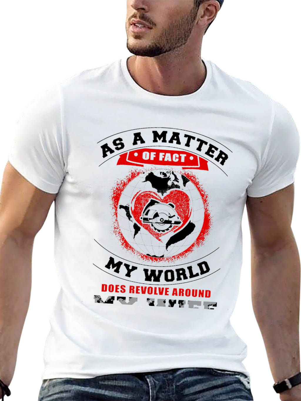 My World Revolves Around Saw Black T-Shirt
