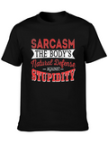 Sarcasm Natural Defense Graphic T-Shirt
