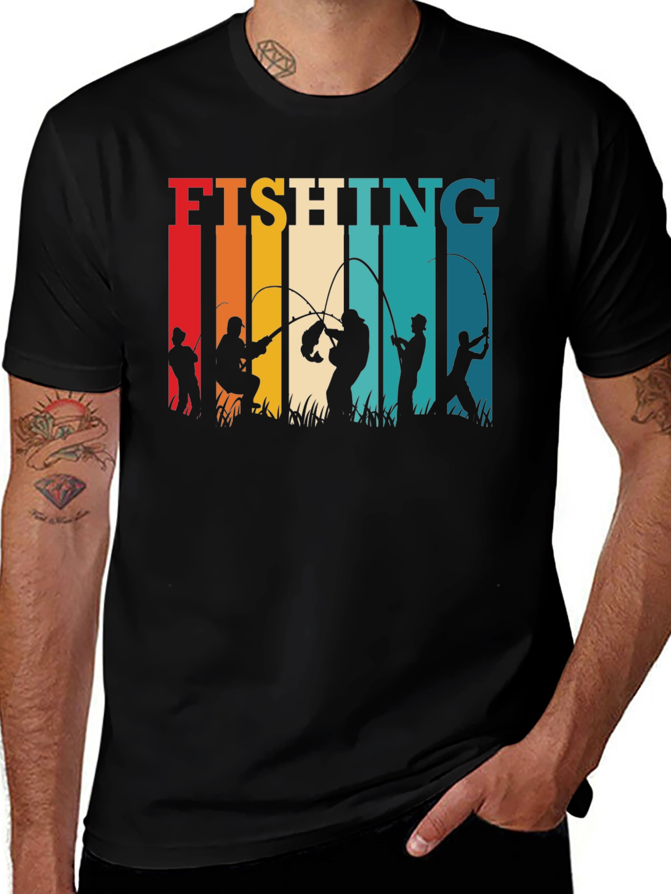 Vintage Fishing Graphic T-Shirt