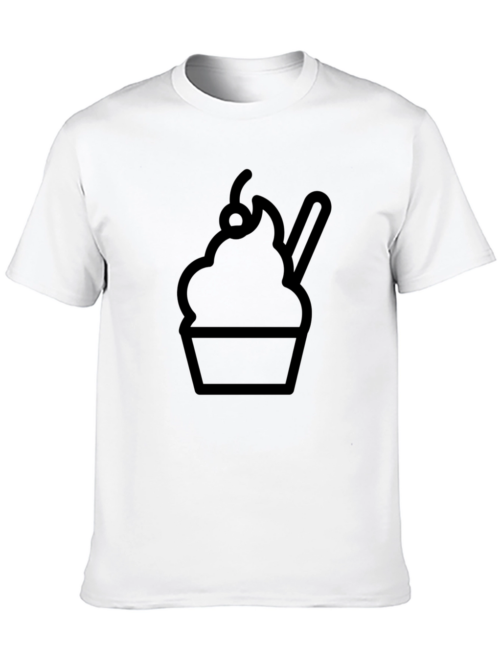 Cupcake Graphic Tee - Casual Black T-Shirt