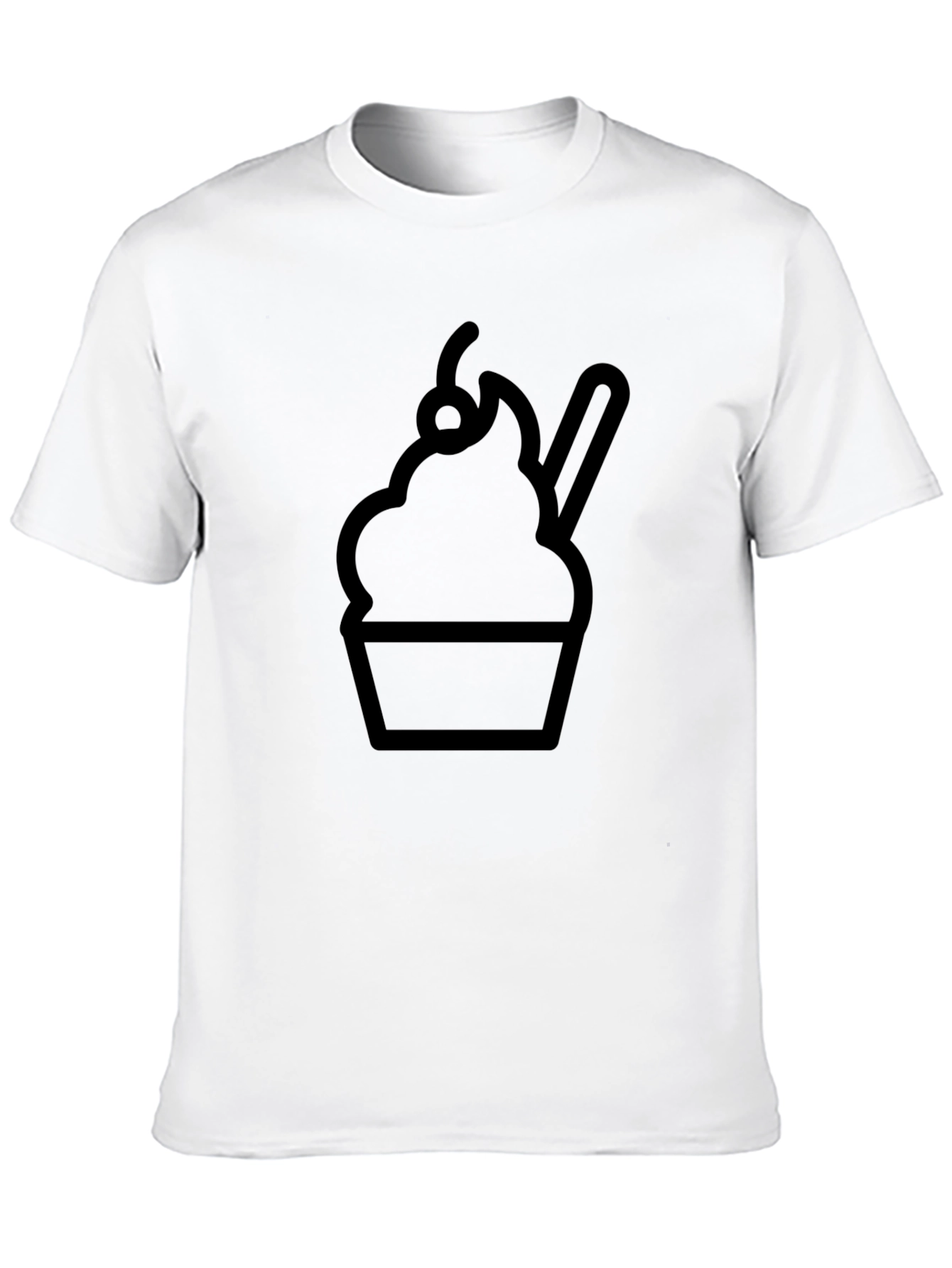 Cupcake Graphic Tee - Casual Black T-Shirt