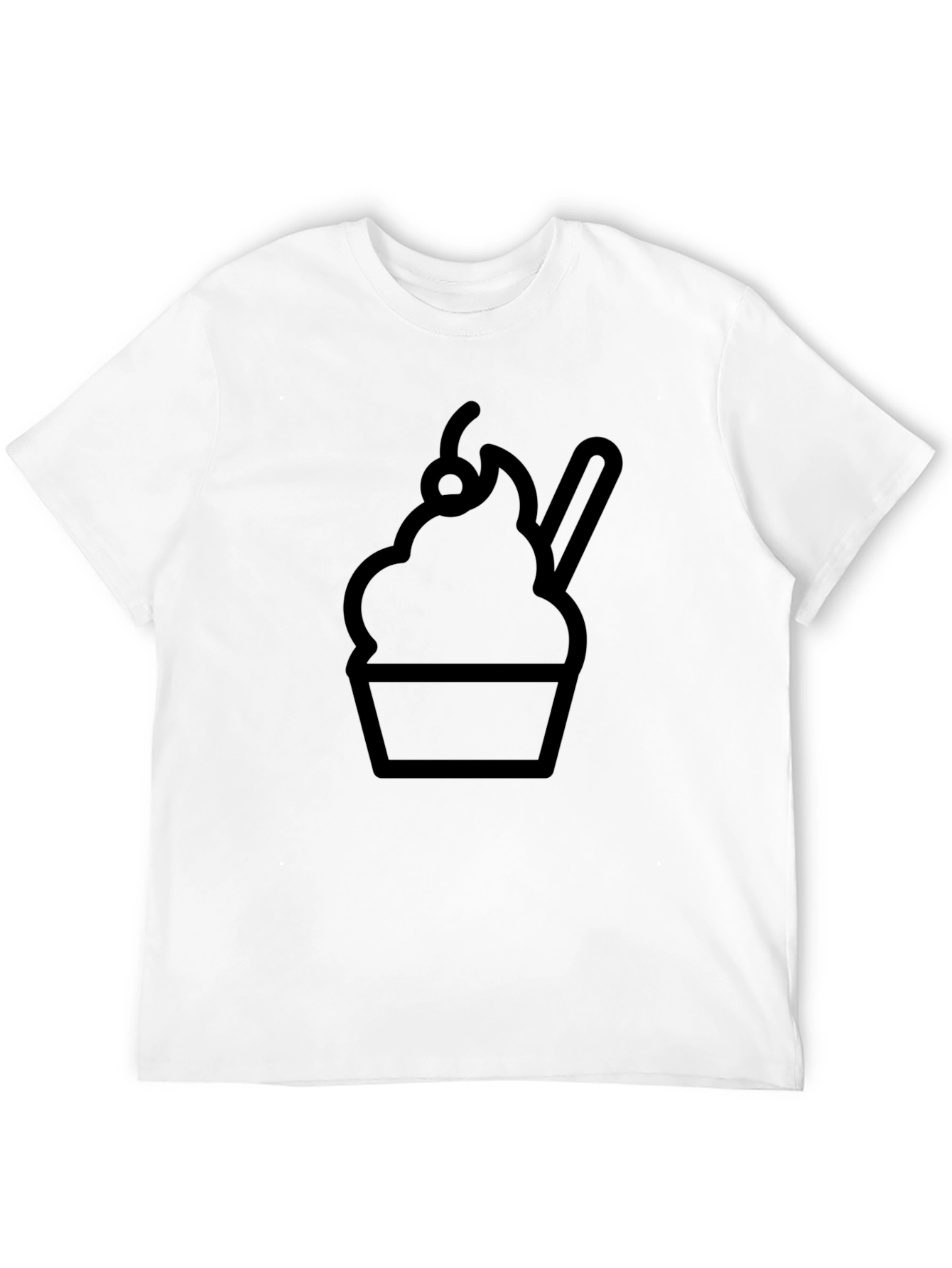 Cupcake Graphic Tee - Casual Black T-Shirt