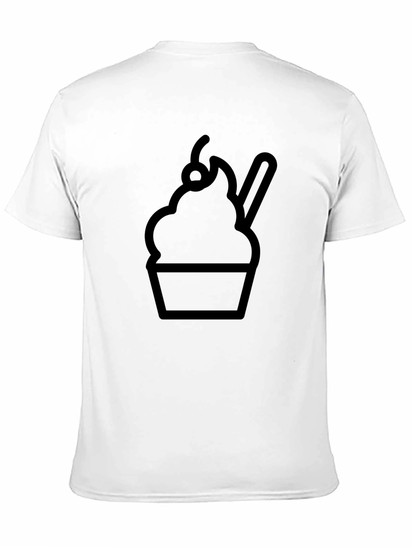Cupcake Graphic Tee - Casual Black T-Shirt