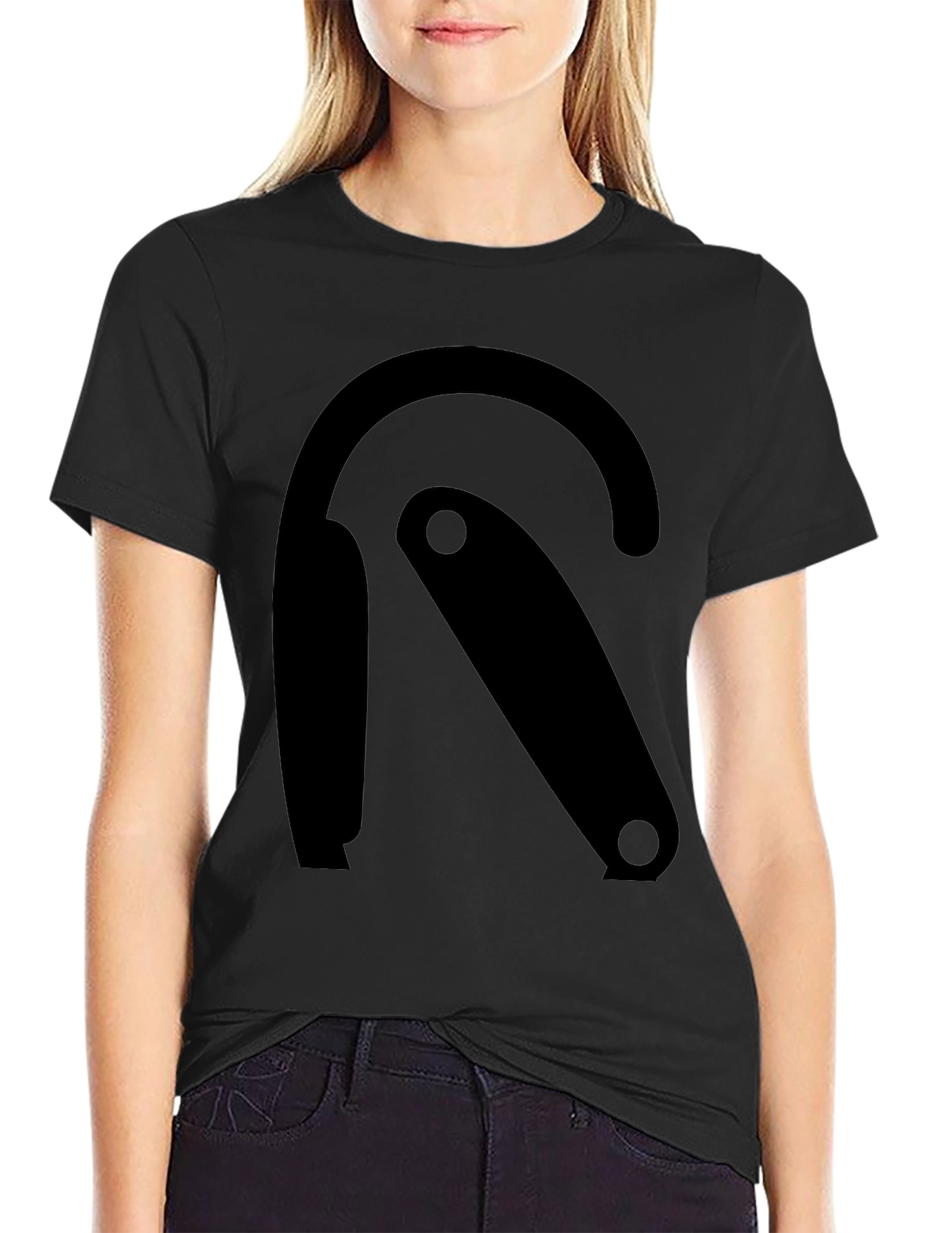 Modern Graphic Tee - Black R Design