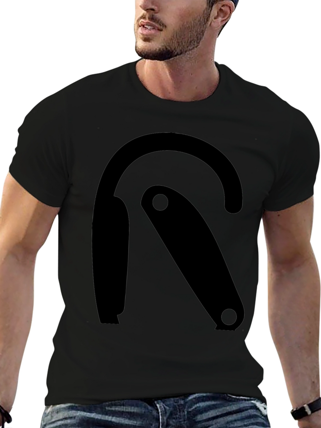 Modern Graphic Tee - Black R Design