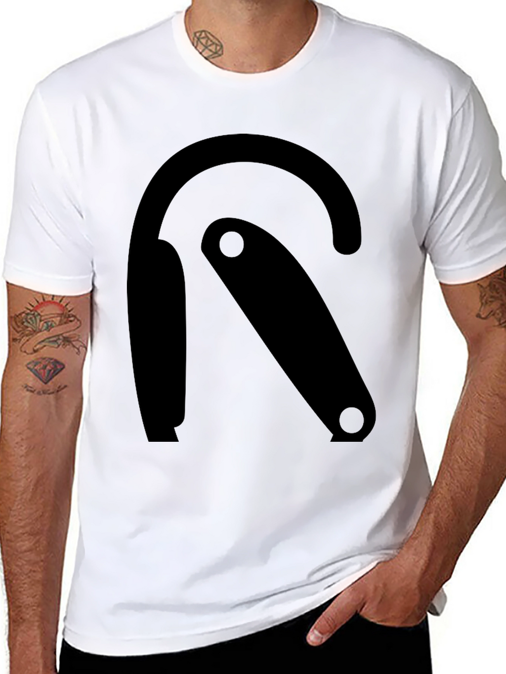 Modern Graphic Tee - Black R Design