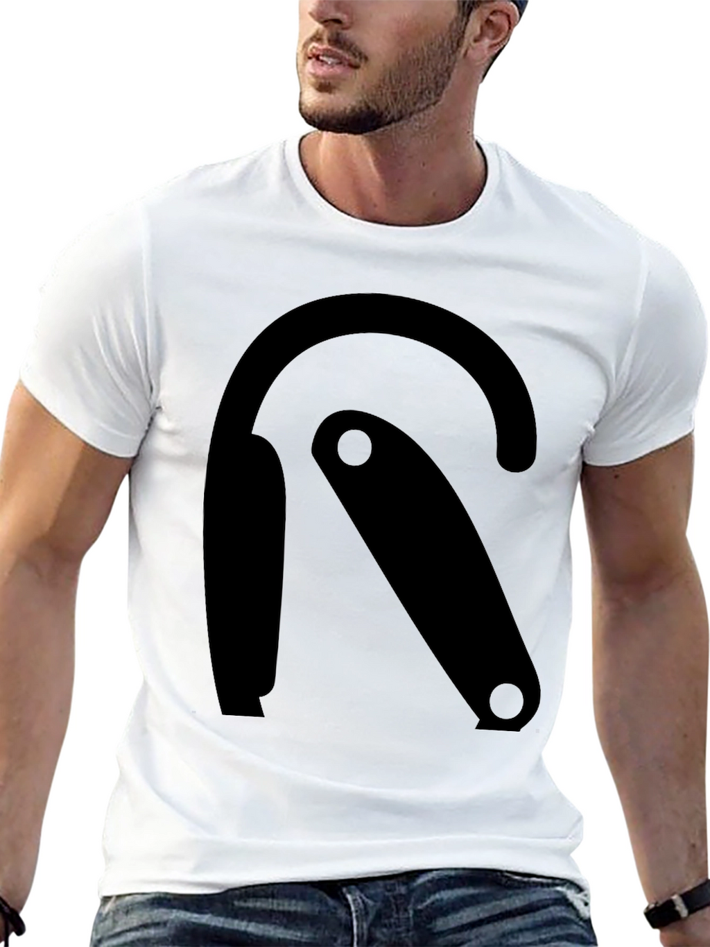 Modern Graphic Tee - Black R Design