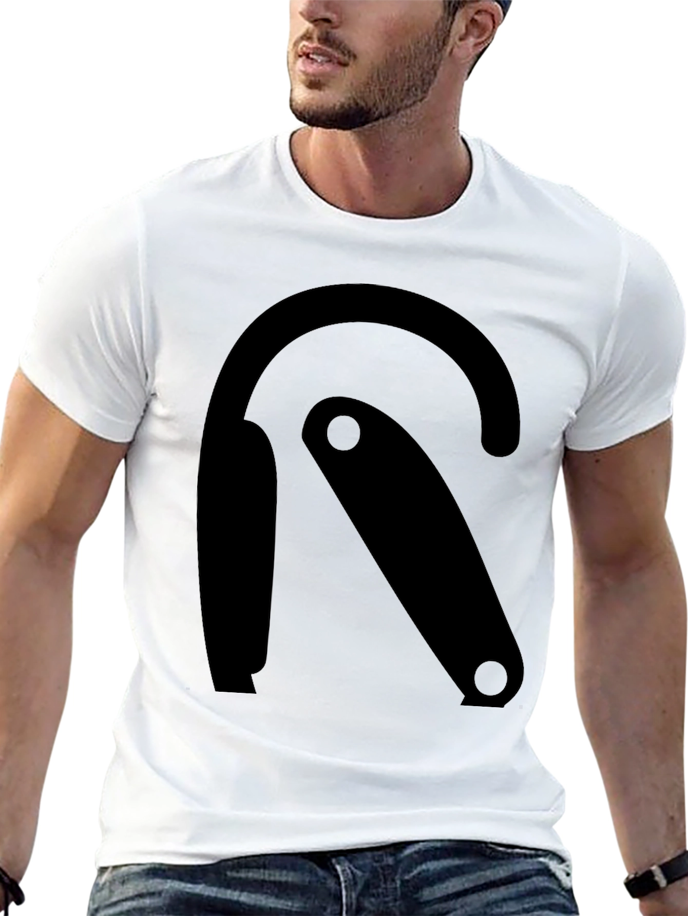 Modern Graphic Tee - Black R Design