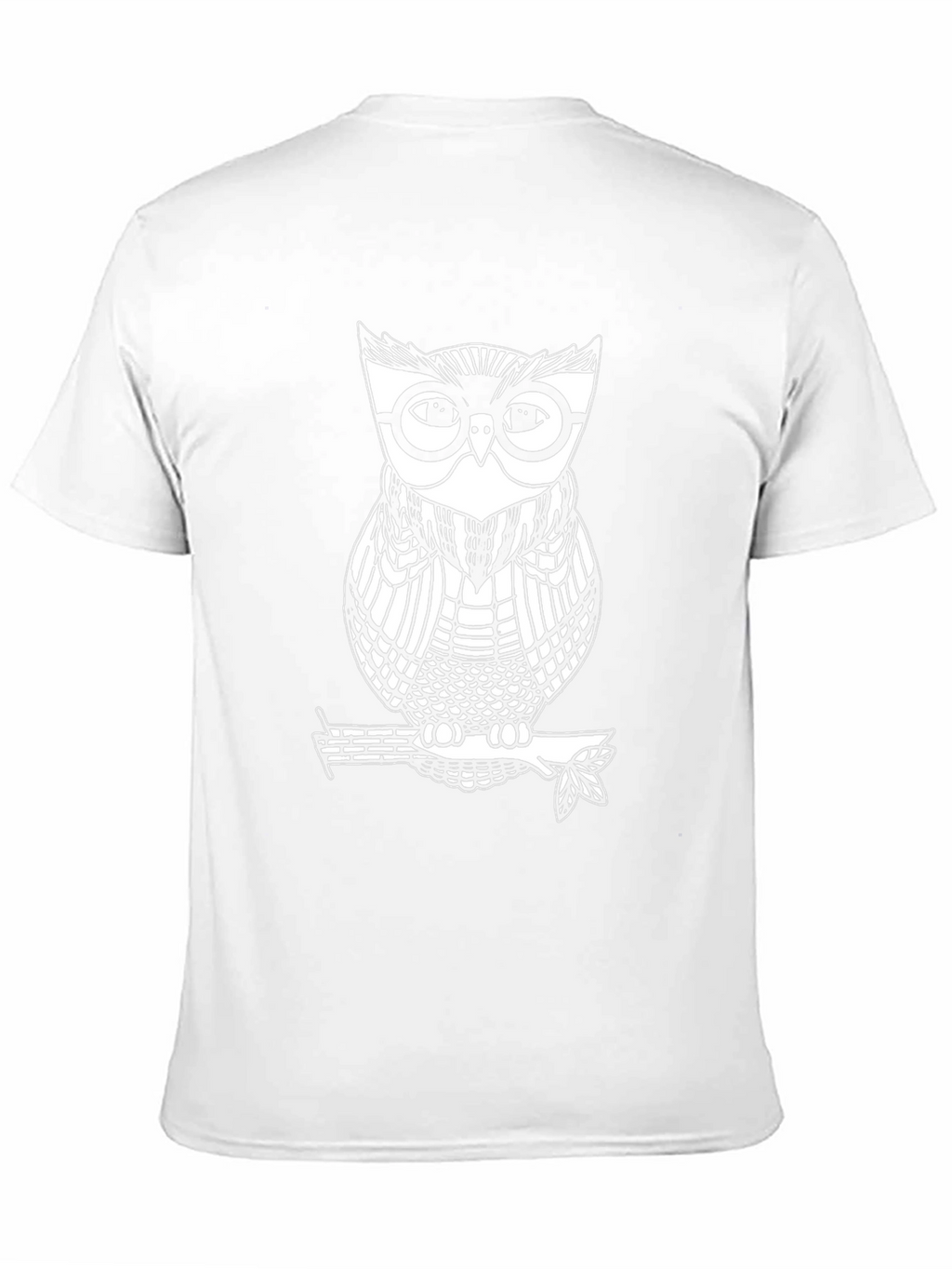 Cool Owl Graphic Tee - Black Cotton Blend