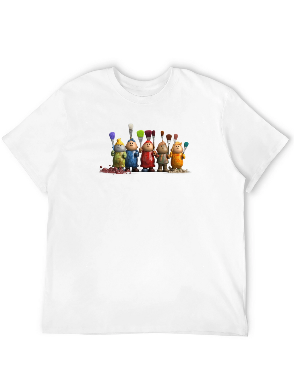 Artistic Paintbrush Pals Graphic T-Shirt
